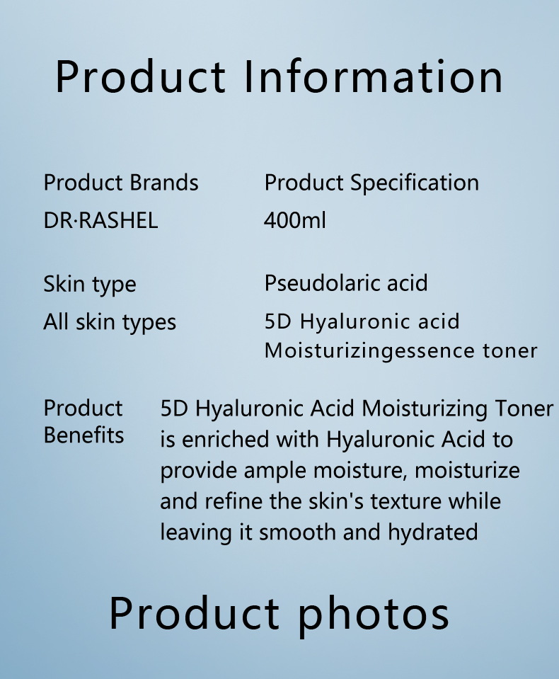 5D Hyaluronic acid moisturizing essence toner 10 5D Hyaluronic acid moisturizing essence toner 10