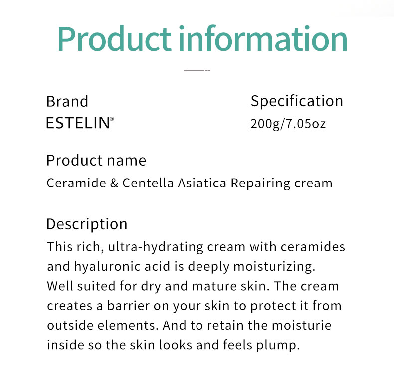 Ceramide & centella asiatica repair cream 3 Ceramide & centella asiatica repair cream 3