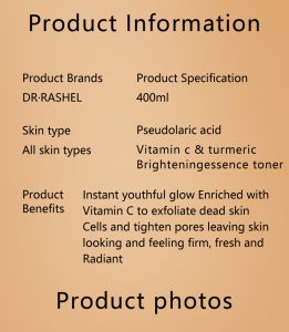 Vitamin c & turmeric brightening essence toner 10